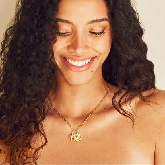 NWT Jennifer Miller Starburst Charm Necklace - Picture 3 of 4